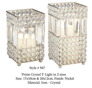 Bougeoir en cristal de luxe fait à la main gouttes de cristal conception unique base en métal impression personnalisée pour les mariages occasions de noël - Product Image 5