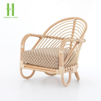 Chaise de salle à manger en rotin rustique moderne fabriquée au Vietnam, mobilier de maison naturel de style bohème pour chambre, appartement, hôtel, extérieur, villa