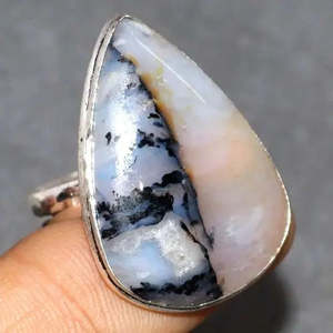 AAA+ Quality 925 Silver Plated Russian Dendritic <b>Ring</b> Handmade Jewelry <b>Size</b> US <b>11</b> GW Cus-Jew48 - Product Image 1