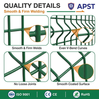 Clôture en treillis métallique 3D galvanisé vert avec revêtement PVC, sur mesure par le fabricant Sitong / Panneaux de clôture incurvés 3D