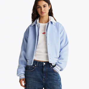 Veste universitaire unisexe de style baseball, corps en laine, manches en simili cuir, broderie personnalisée pour équipe sportive, nom personnalisé de l'équipe - Product Image 1