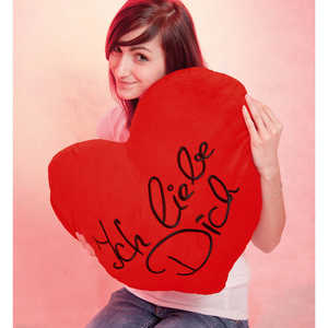 Cojín Decorativo en Forma de Corazón XXL de 60x45 cm, con la Frase 'Te Amo', Lavable, Suave, con Diseño de Hojas y Bolas, para Sala de Estar, Dormitorio, Hogar, Sofá - Product Image 1