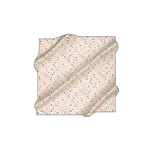 Vintage Beige <b>Silk</b> Crepe Satin Square Leopard Print <b>Scarf</b> - Product Image 1