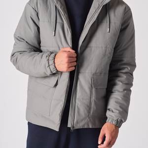 Chaqueta acolchada personalizada de alta calidad para hombre con cuello con capucha, nuevo diseño de estilo callejero para invierno, precio al por mayor - Product Image 4
