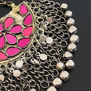 สร้อยคอแบบดั้งเดิมของชาวอัฟกานิสถาน ทำด้วยมือ ประดับเพชร รูปทรงเรขาคณิต ทันสมัย สไตล์ชนเผ่า สำหรับผู้หญิง ใส่ในงานเทศกาล งานปาร์ตี้ งานเฉลิมฉลอง - Product Image 6