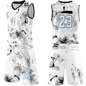 Maillot de basket-ball réversible à sublimation personnalisée OEM Short chemise vêtements de basket-ball pour hommes uniforme de basket-ball de l'équipe d'entraînement à séchage rapide - Product Image 5