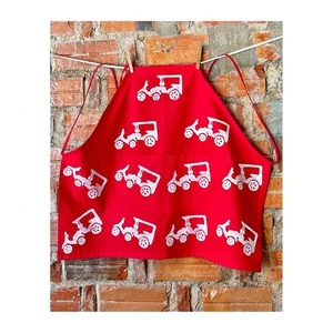 Tablier de Chef Personnalisé Imprimé Jeep Rouge Vintage avec Poche Sans Manches OEM ODM Faible MOQ Vente en Gros Direct Usine - Product Image 1