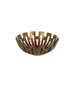 Cuencos para servir Oro Diseño antiguo Decorativo Lujo Boda Flor Cuenco Hecho a mano Victoriano Harina Frutero Metal - Product Image 6