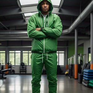 100% Nylon extérieur pluie coupe-vent survêtement hommes Jogging vert coupe-vent survêtements hommes imperméable pluie costume hommes - Product Image 3