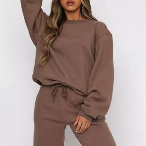 ชุดวอร์มใส่ได้ทั้งชายและหญิงชุดวอร์ม2ชิ้นมีฮู้ดผ้าฟลีซสำหรับออกกำลังกายฟิตเนสฟิตเนสโลโก้ออกแบบได้ตามต้องการ - Product Image 3