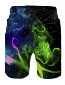 Shorts de plage d'été personnalisés pour hommes, taille élastique, respirants, anti-plis, amples, style hawaïen, décontractés, pour équipe de basketball, en tissu peigné - Product Image 4