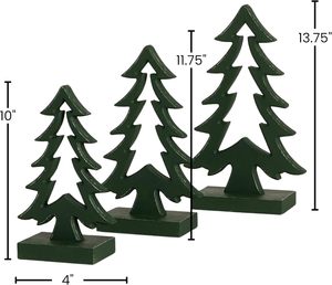 Elegante adorno colgante de árbol de Navidad negro de lujo de madera agrega un encanto rústico a la decoración de vacaciones Ideal para hogares y oficinas por igual - Product Image 2