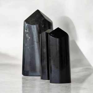Tourmaline noire naturelle, agate, forme libre, pointe de cristal, Feng Shui, guérison spirituelle, religieuse, écologique, luxe pour la maison - Product Image 4