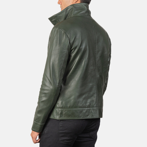 Blouson Bomber en Cuir Souple de Haute Qualité pour Homme, Nouveau Style, Col Montant, Vêtement d'Hiver, Style Urbain, Respirant, Coupe-Vent, Personnalisable OEM - Product Image 5