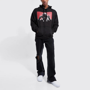Sudaderas con capucha para hombre hechas a medida de alta calidad básica lisa teñida Unisex estampado pulóver sudaderas con capucha - Product Image 6