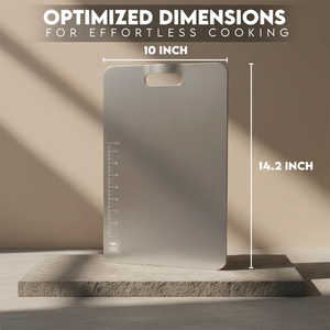 Planche à découper de cuisine moderne en acier inoxydable, planche à découper professionnelle en métal, planche à découper solide pour chefs, hygiénique, sans rouille, surface de préparation des aliments - Product Image 3