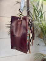 Sac fourre-tout en cuir sculpté à la main avec franges, élégant sac à main en cuir de vachette, nouvelle collection de sacs multi-usages pour femmes