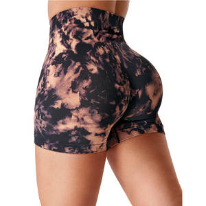 Pantalones cortos de yoga hechos a medida para mujer, pantalones cortos de gimnasio de entrenamiento sin costuras de cintura alta, ropa deportiva para entrenamiento - Product Image 5