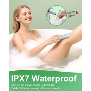 Afeitadora Eléctrica Recargable para Mujer, Uso en Seco y Húmedo, Impermeable, Afeitadora Rotatoria para Zona Íntima con Clasificación IPX7, Afeitadora para Bikini Lavable - Product Image 6