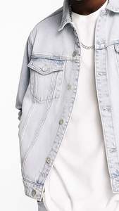 Veste Jeans 100% Coton Premium Personnalisé Jeans Veste Streetwear Mode - Product Image 3