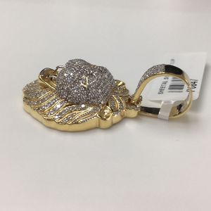 จี้หัวสิงโตไร้เกรงกลัวประดับเพชรกลมแท้ปี 2024 มีจําหน่ายในปริมาณมากสําหรับขาย - Product Image 3