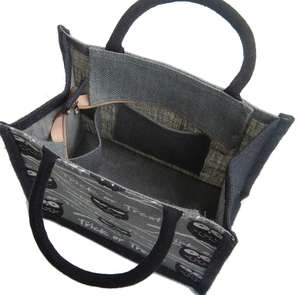 Bolsas de yute Tamaño mediano Buena calidad Hecho a mano con asas de cuerda Compras Uso en comestibles Bolsas cómodas duraderas Proveedores de fábrica - Product Image 2