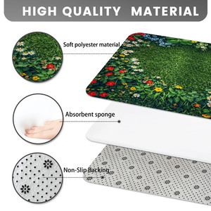 Custom Printed Printed <b>Bathroom</b> Rug <b>Set</b> for <b>Bathroom</b> Non-Slip Shower Curtain Bath <b>Mat</b> - Product Image 4