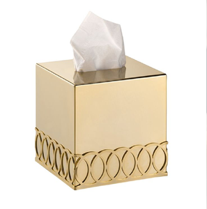ฝาครอบกล่องกระดาษทิชชู่กระจกสีโรสโกลด์ทันสมัยขัดเงาแบบร่วมสมัยอุปกรณ์เสริมหรูหรามีจำหน่ายในราคาขายส่ง - Product Image 3