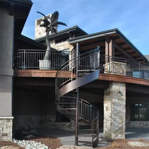 Dimensioni della scala a spirale DAIYA con scale a spirale nere - Product Image 1