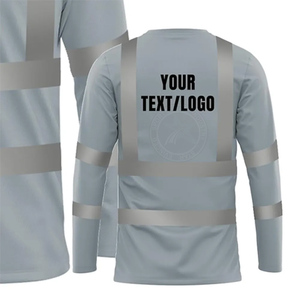 Camisetas de seguridad de alta visibilidad OEM, logotipo personalizado reflectante, venta al por mayor, camiseta reflectante negra transpirable personalizada de seguridad - Product Image 4