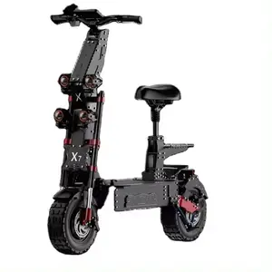 Spedizione gratuita X7 nuovo modello 14 pollici 60 v8000w velocità massima 90 iarde scooter elettrico pieghevole di alta qualità