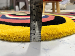 High Quality Custom Wool Handmade Tufted Area <b>Rug</b> Irregular Shaped Psychedelic Design for Home Bedroom Room <b>Space</b> Flooring - Product Image 5