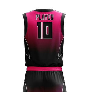 Conception personnalisée d'uniforme de basket-ball de haute qualité, respirant, impression par sublimation, style d'équipe - Product Image 5