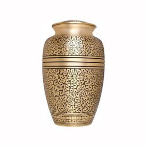 European Style Handcrafted Brass Cremation Urn Durable Customizable Memorial Stainless Steel Aluminum Honoring <b>Your</b> <b>Loved</b> One - Product Image 2