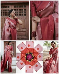 Bonne Qualité Indien Traditionnel Belle La Plus Tendance Pure Soie Douce Tissage Travail Saree Dernière Tenue De Créateur Pour L'exportation - Product Image 2
