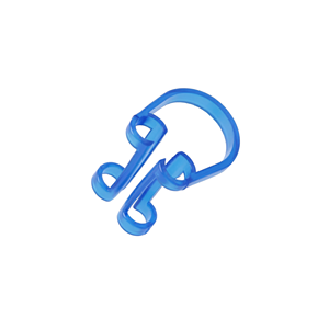 Cotton Roll Holder ทันตกรรม แบบใช้ครั้งเดียว พลาสติกสีฟ้า สำหรับควบคุมความชื้น 100 ชิ้น/ถุง - Product Image 3