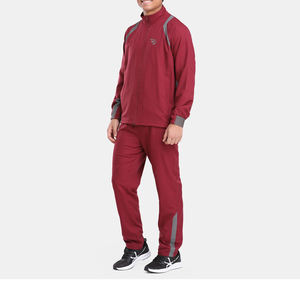 ชุดวอร์มผู้ชาย100% โพลีเอสเตอร์2ชิ้นสีแดงแห้งเร็วชุดวอร์มเล่นกีฬากลางแจ้งสำหรับฤดูหนาว - Product Image 3