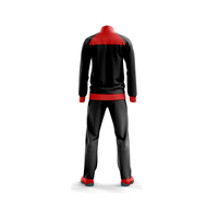 Ensemble de survêtement INDEX APPAREL pour homme, noir et rouge, style sportif, col montant, fermeture éclair intégrale, pour adulte, collection automne