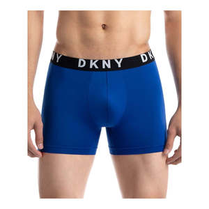 DKNY Boxer da Uomo in Modal Blu, Confezione da 2, Vita Media, Traspiranti, Senza Cuciture, Taglia XXL, Tessuto Effetto Seta, Logo Stampato, Confezione Originale - Product Image 1