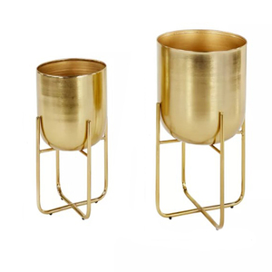 High Stability Iron Metal <b>Flower</b> <b>Pot</b> <b>Planter</b> With Stand for Home Decor and Gifting Purpose Pairs Of 2 - Product Image 4