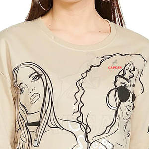 Sweat-shirts pour femmes tendance, légers et élégants pour l'hiver, streetwear avec logo personnalisé, respirants et confortables, fabriqués à Sialkot - Product Image 3