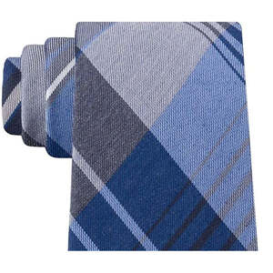Cravate à carreaux Tre pour homme Kenneth Cole Reaction, motif floral jacquard bleu marine, classique, décontractée, taille standard, emballée dans une boîte cadeau, en soie et polyester - Product Image 2