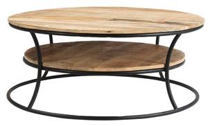 Table basse en bois de style ferme moderne et durable, rectangulaire en fer, ensemble de meubles de salon d'intérieur pour la décoration intérieure - Product Image 2