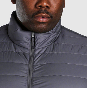 Fabricant Design personnalisé Veste matelassée à capuche de couleur unie pour hommes manteau imperméable en duvet veste de sport d'hiver - Product Image 3