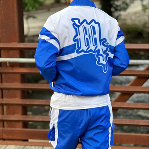 Two Piece Breathable New Style Windbreaker Jogger Shorts Sets Lightweight Waterproof Windbreaker Set - Product Image 3