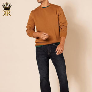 Nouveau sweat-shirt à col rond pour homme, décontracté, basique, hiver, col rond, thermique, 100% coton, couleur personnalisée, coupe ajustée, sweat-shirt doux - Product Image 4