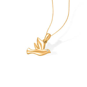 Colgante de Ópalo Chapado en Oro de 14k Dove para Mujer - Product Image 4