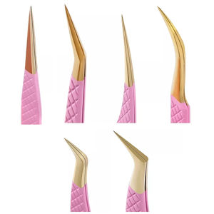 Pinzas Profesionales para Cejas y Pestañas Label Baby, de Acero, Antiestáticas, Duraderas, Multiusos, con Punta de Fibra Cónica de 90 Grados, 10 mm - Product Image 1