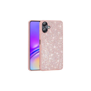 Étui de luxe rose avec strass en diamant pour Samsung Galaxy A06, coque brillante en silicone, placage électrolytique, cuir de luxe, PC - Product Image 1