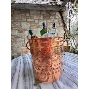 100% pur cuivre seau à glace décors de maison vin Champagne seaux parfait pour Bar fête pendaison de crémaillère cadeaux - Product Image 3